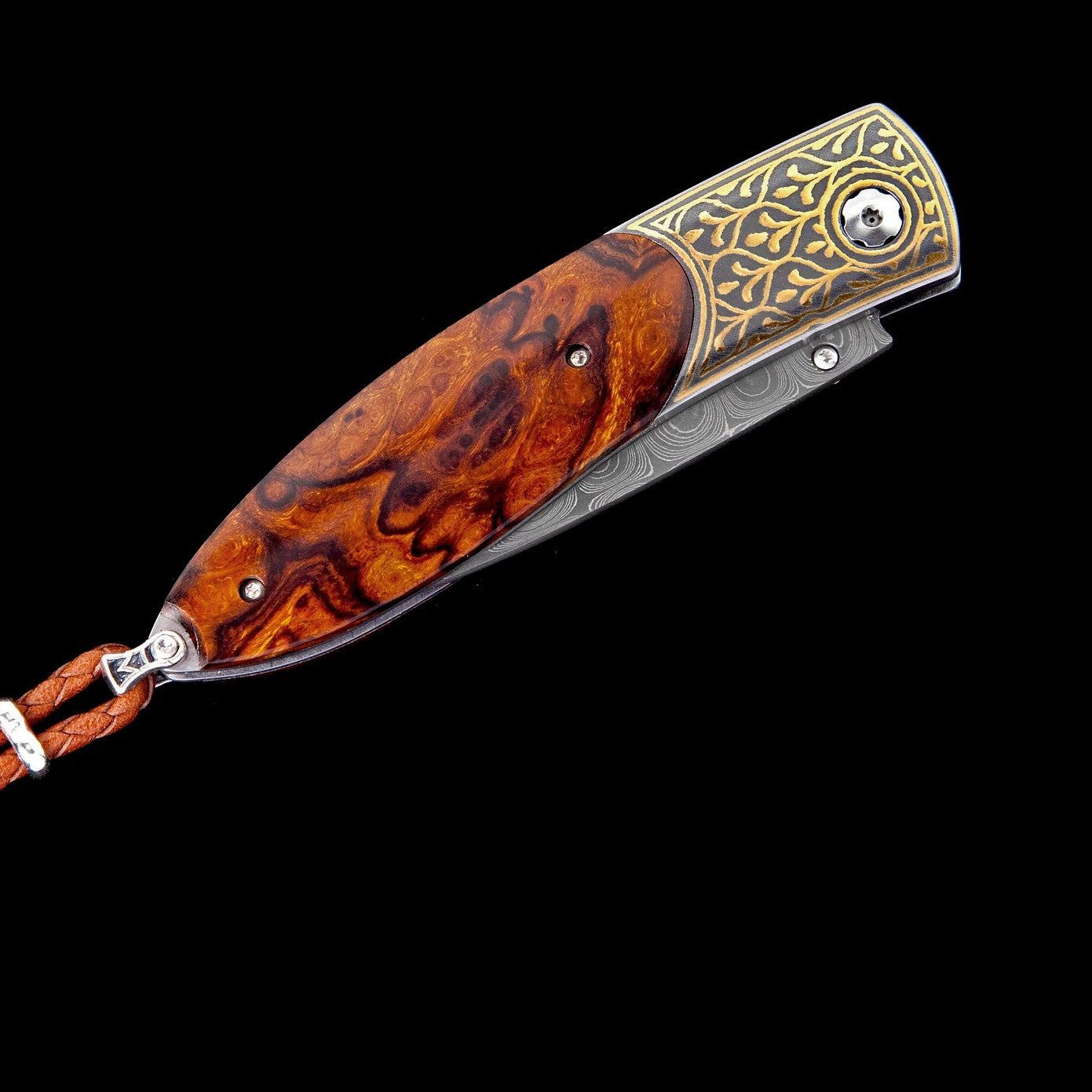 William Henry B10 Gold & Iron Pocket Knife
