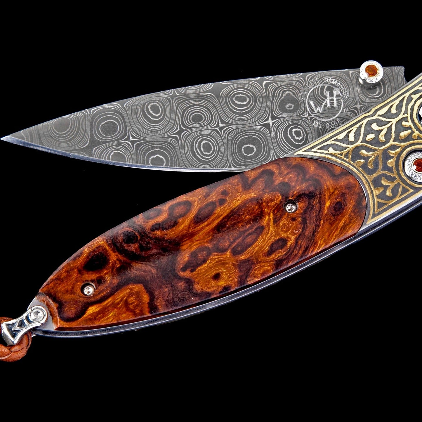 William Henry B10 Gold & Iron Pocket Knife