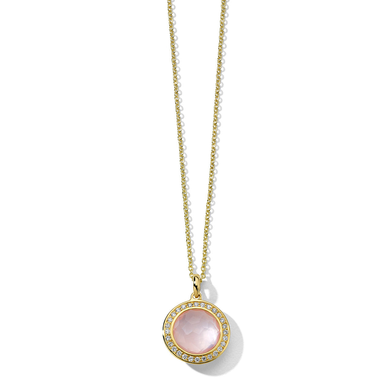 Ippolita 18k Lollipop Mini Pendant - GN266RQDIA - Rose Quartz