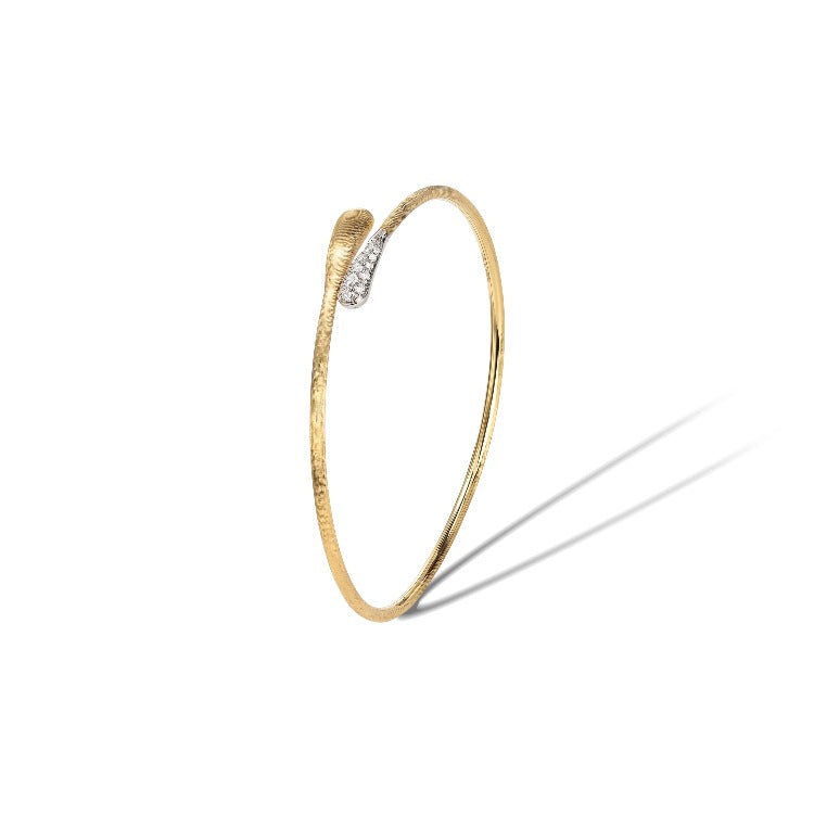 Lucia Collection 18K Yellow Gold and Diamond Hugging Cuff
