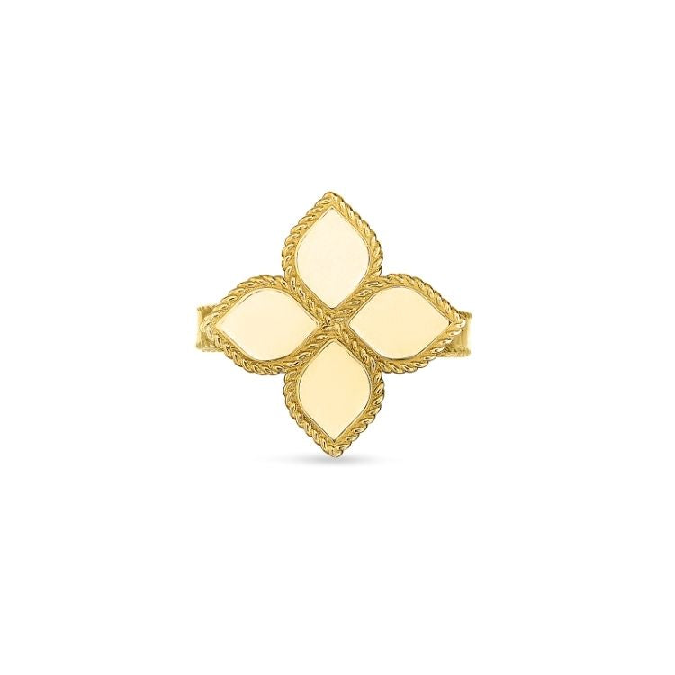 Yellow Gold Princess Flower Ring