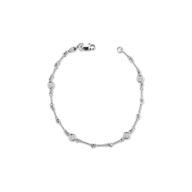 Dog Bone Bracelet by Roberto Coin in 18ct white gold