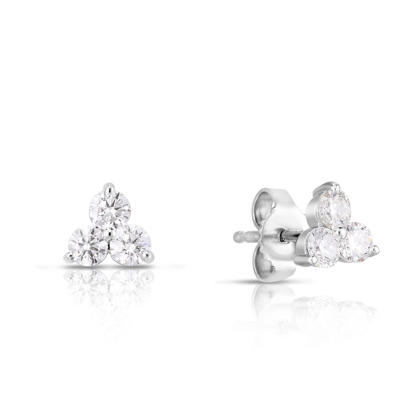 3-Stone Diamond Studs