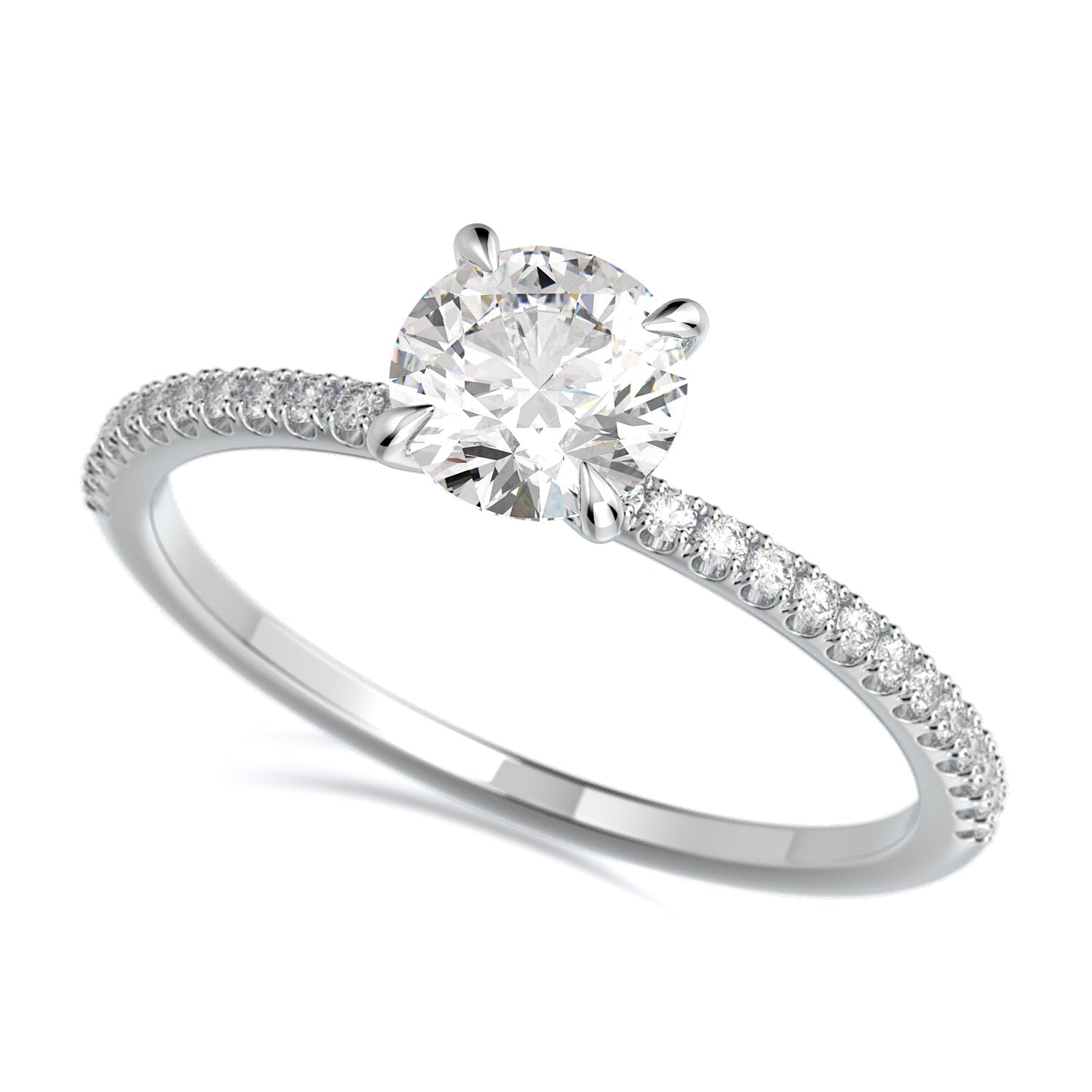 Jamie Engagement Ring Mounting - Solitare - Platinum