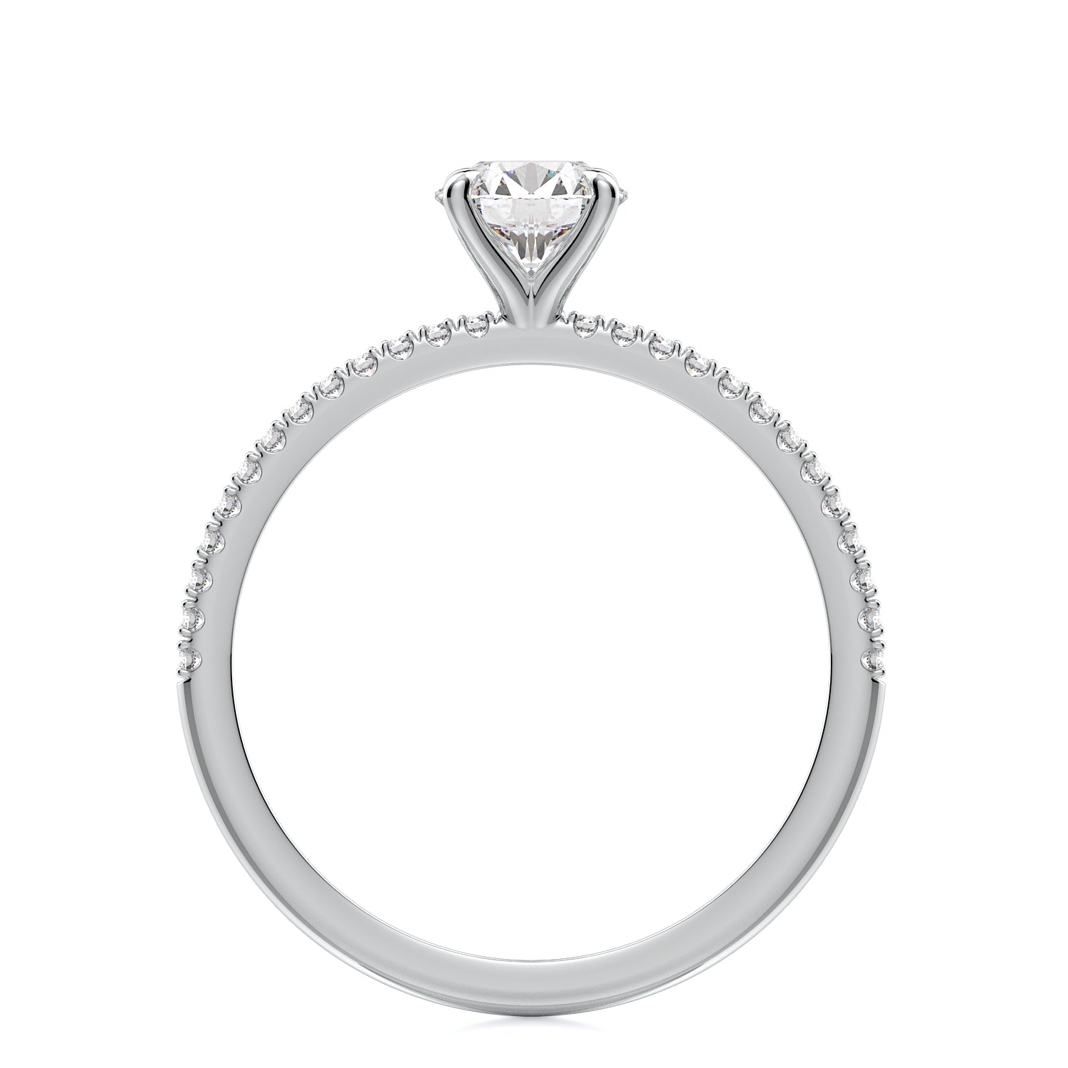 Jamie Engagement Ring Mounting - Solitare - White Gold