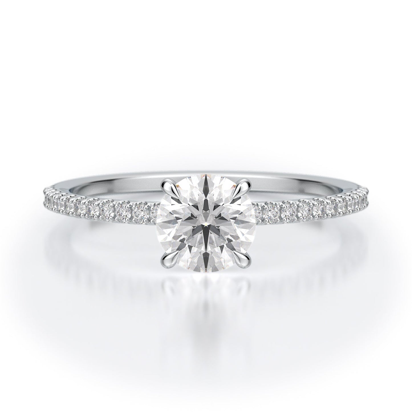 Jamie Engagement Ring Mounting - Solitare - White Gold