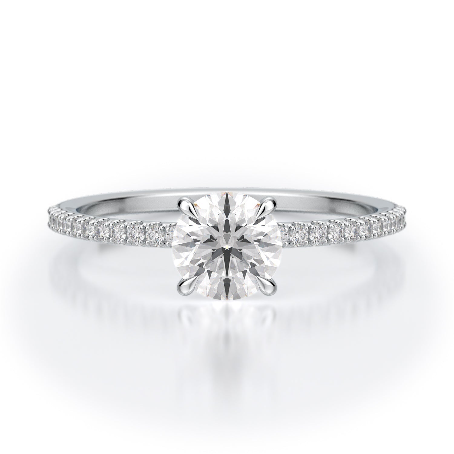 Jamie Engagement Ring Mounting - Solitare - White Gold