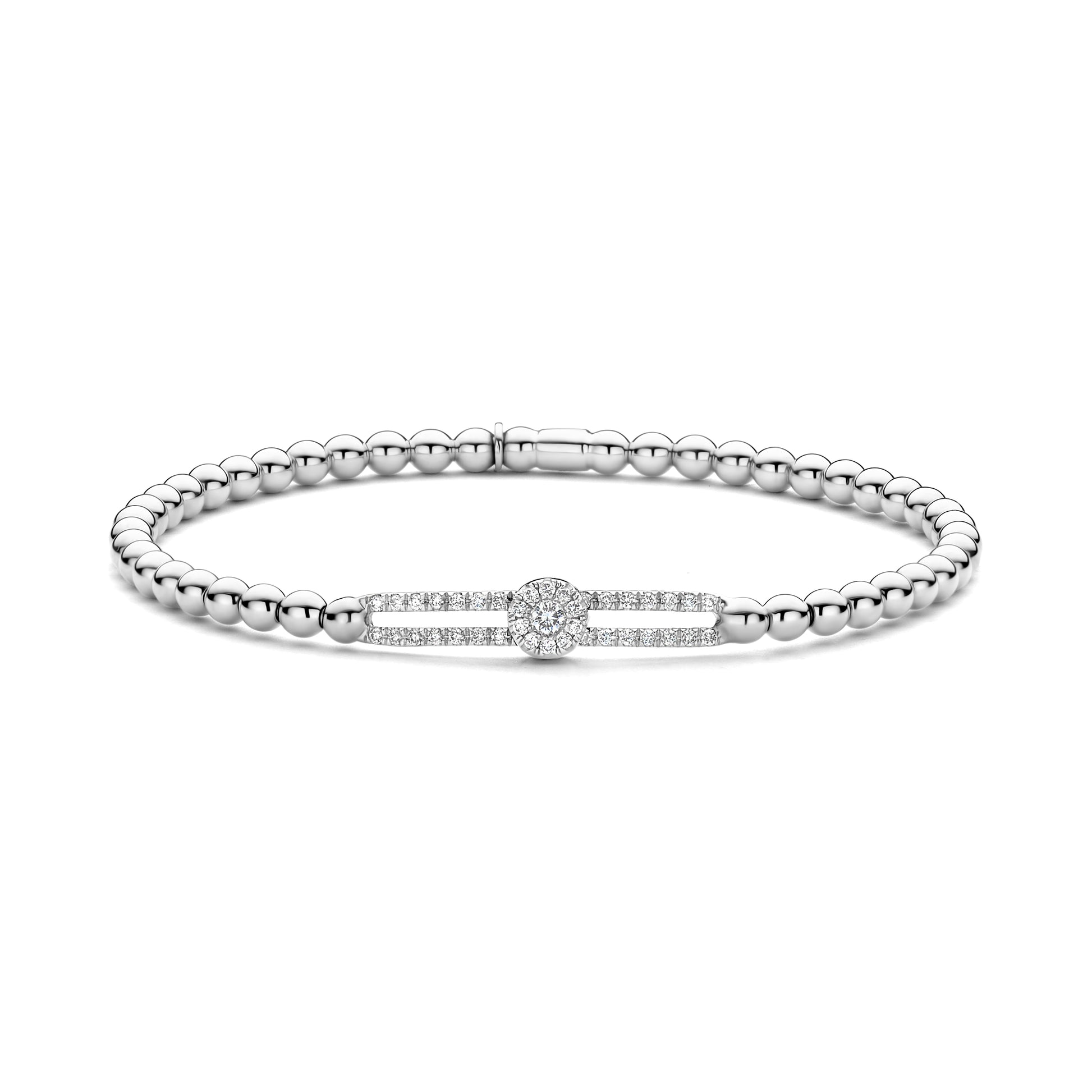 Hulchi Belluni Tresore Slide Bracelet White Gold