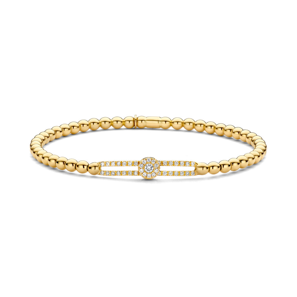 Hulchi Belluni Tresore Slide Bracelet in yellow gold