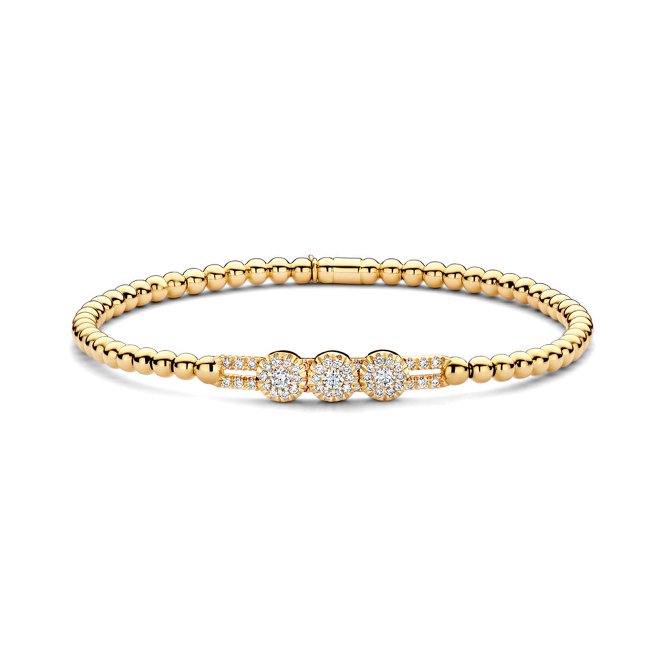 Tresore Three Pave Slider Bracelet