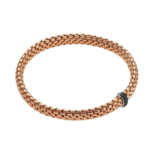 Vendome Rose Gold Black Diamond Bracelet