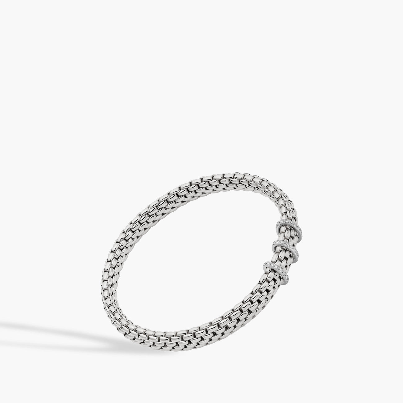 Vendome 18KW .22ctw 3 Station Bracelet