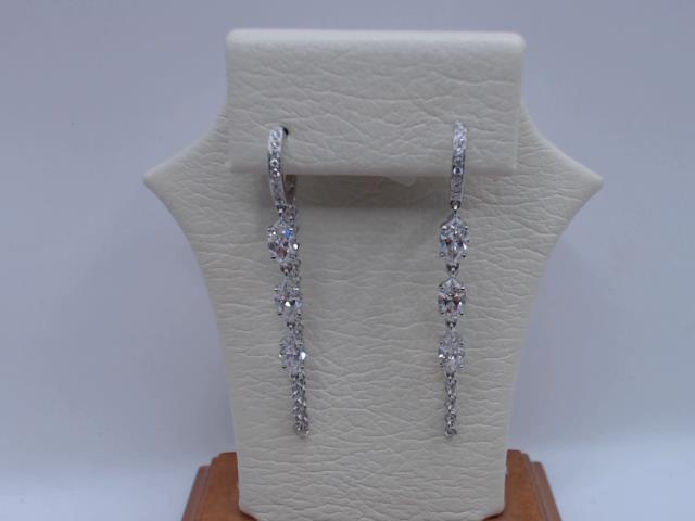 Moval Diamond Dangle Earrings