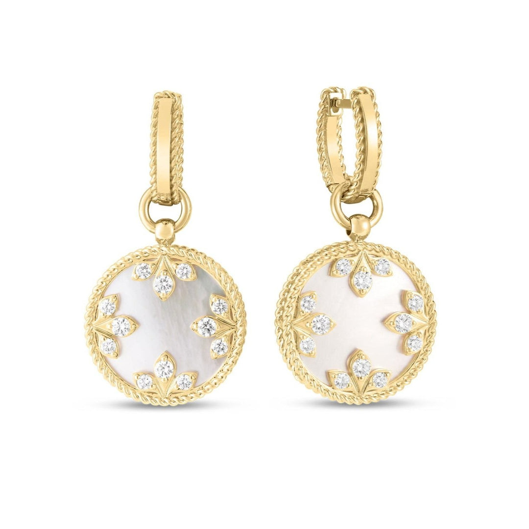 Venetian Medallion Mother-of-Pearl Drop Earrings