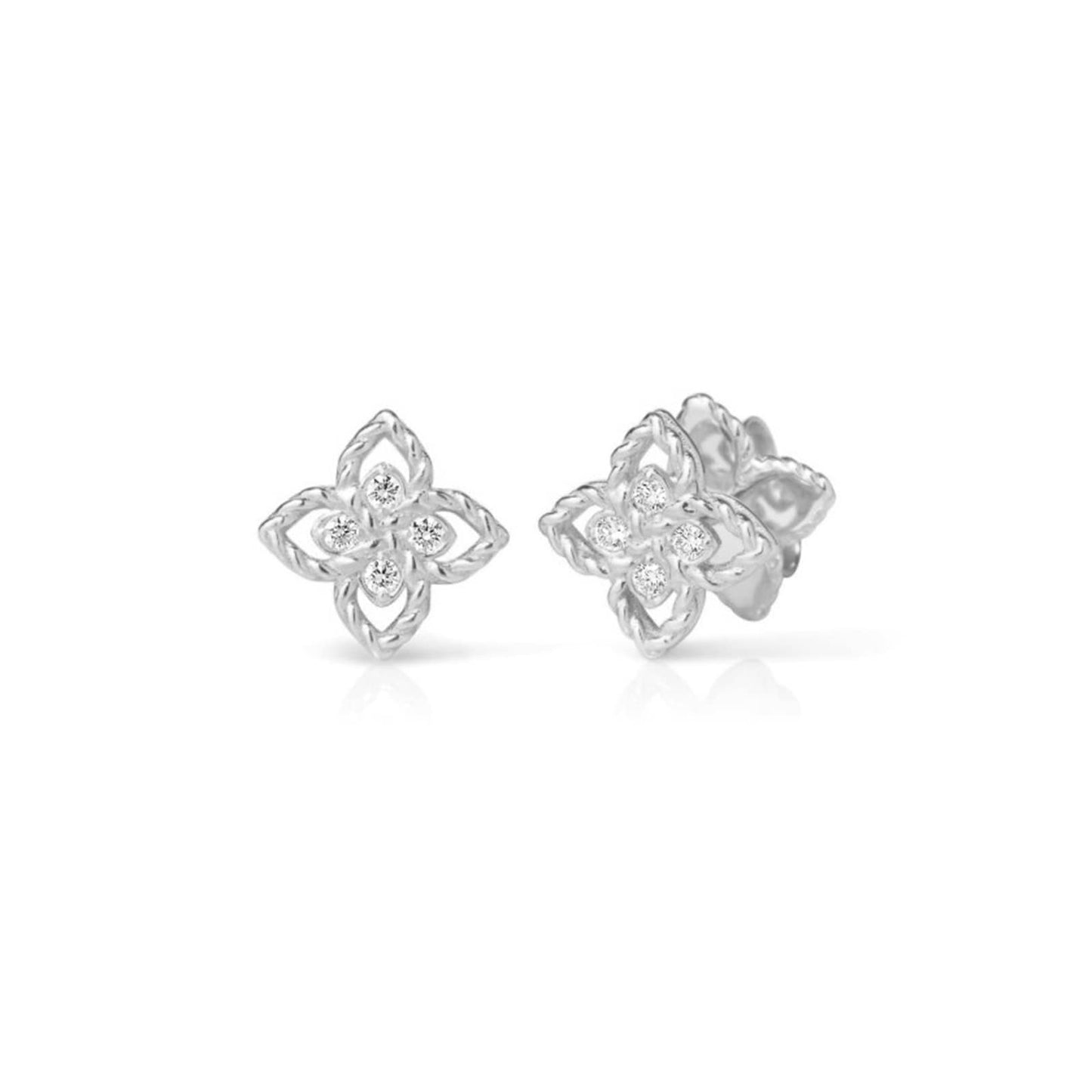 Princess Flower Diamond Studs