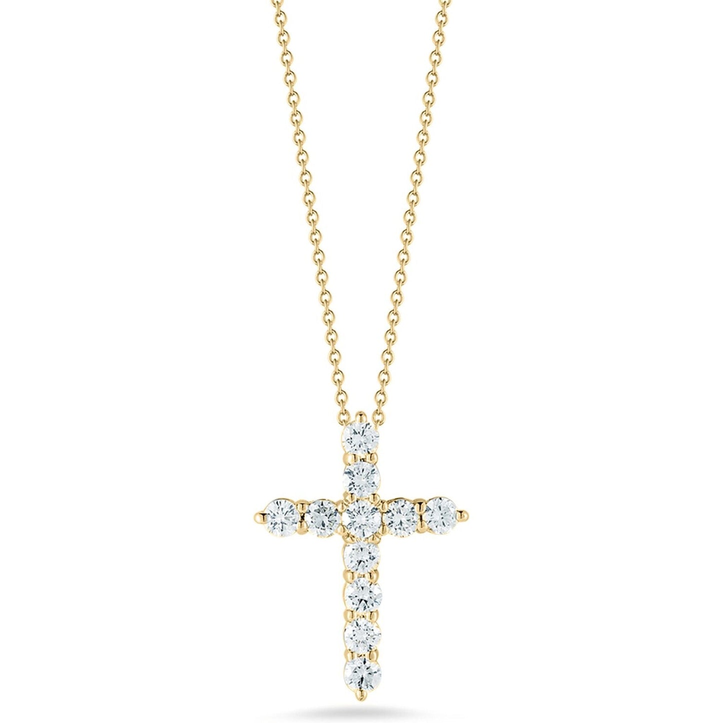 Yellow Gold Diamond Cross .88CTW