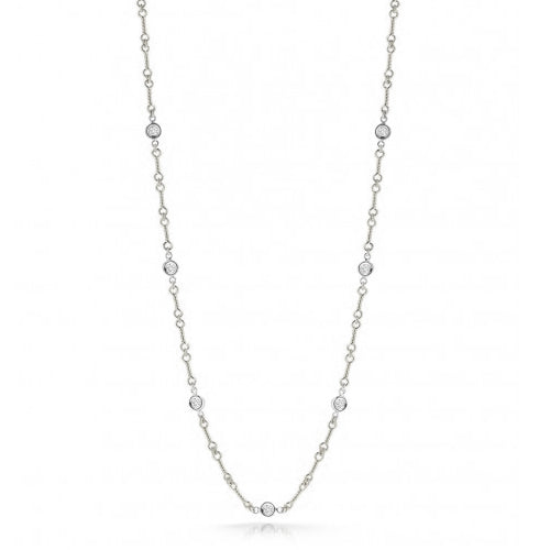 Diamond Station Dogbone Necklace