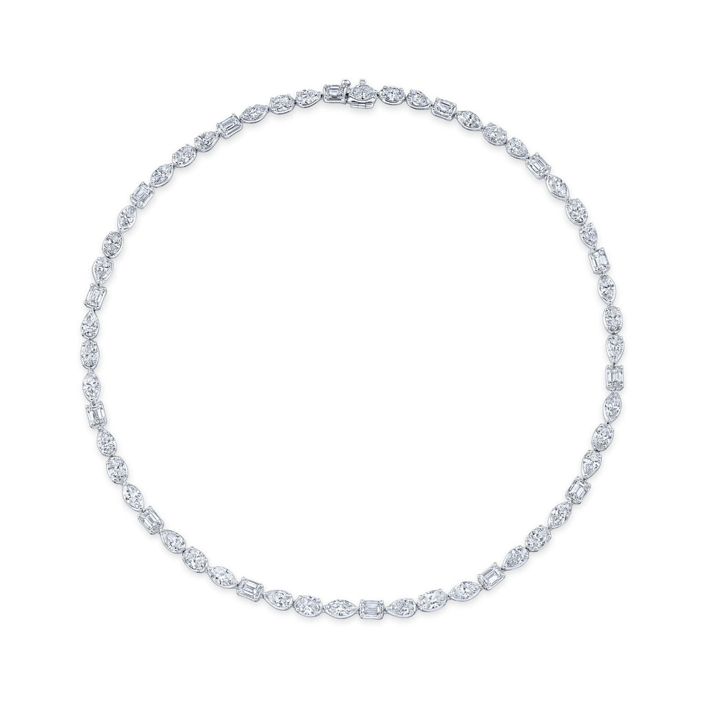 Mixed-Shape Diamond Necklace