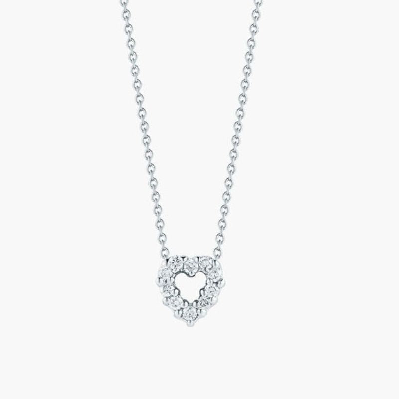 Tiny Treasures Diamond Heart Ruby Necklace