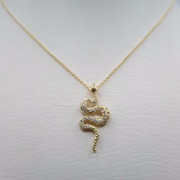 Diamond Snake Necklace
