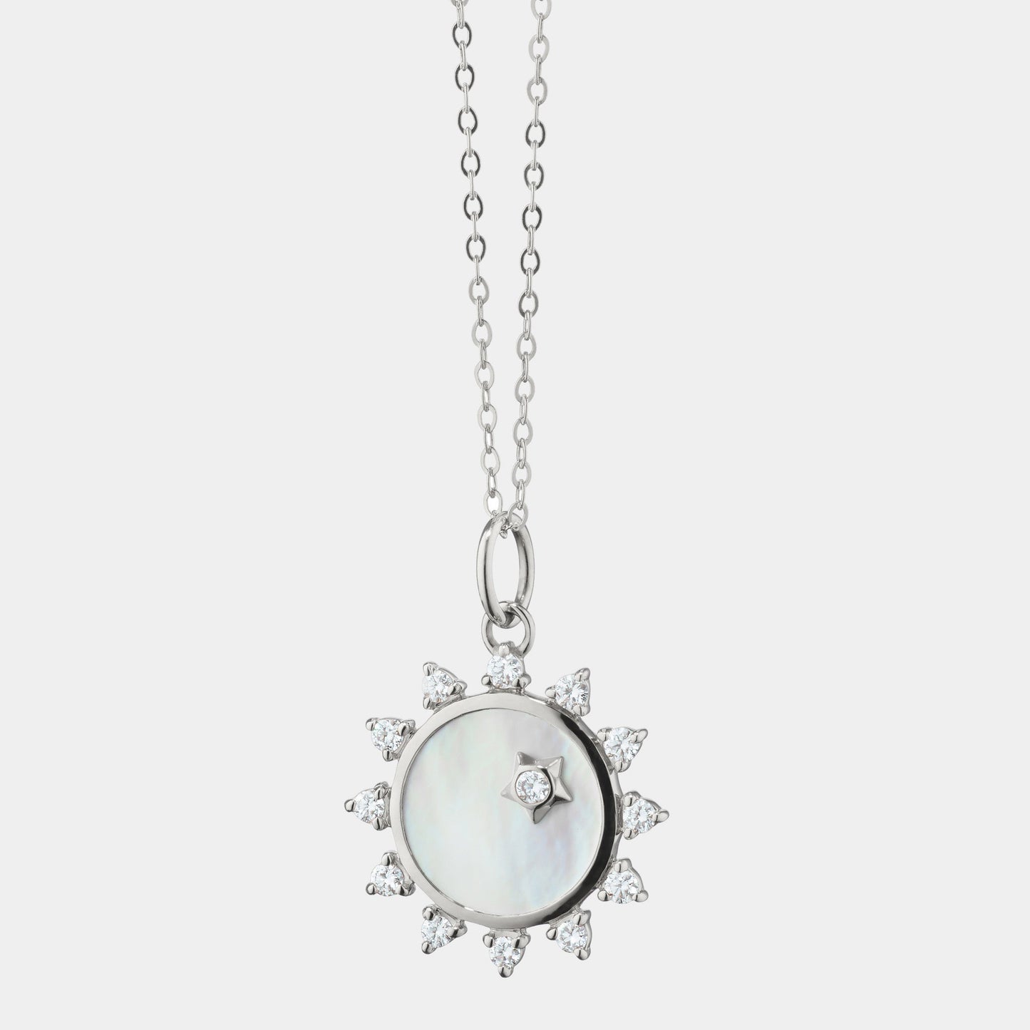Sterling Silver MoP Sun Charm