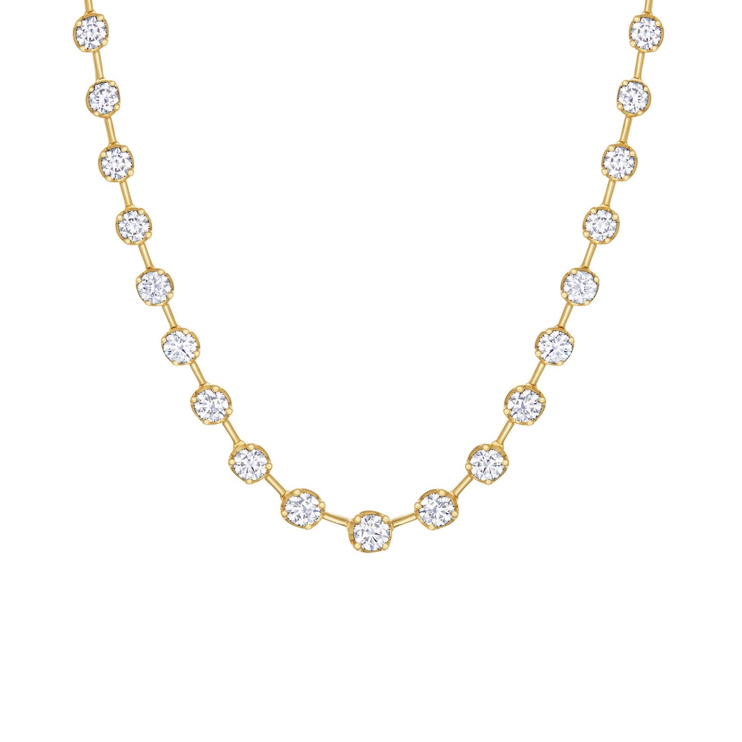 18ct Graduated Diamond Station Necklace