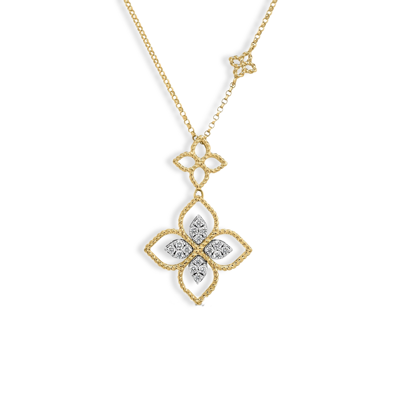 Roberto Coin Principessa 18K Yellow Gold Diamond Necklace