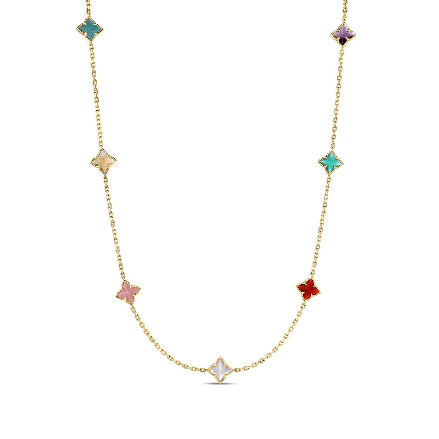 Venetian Princess Multi-Gem Floral Necklace