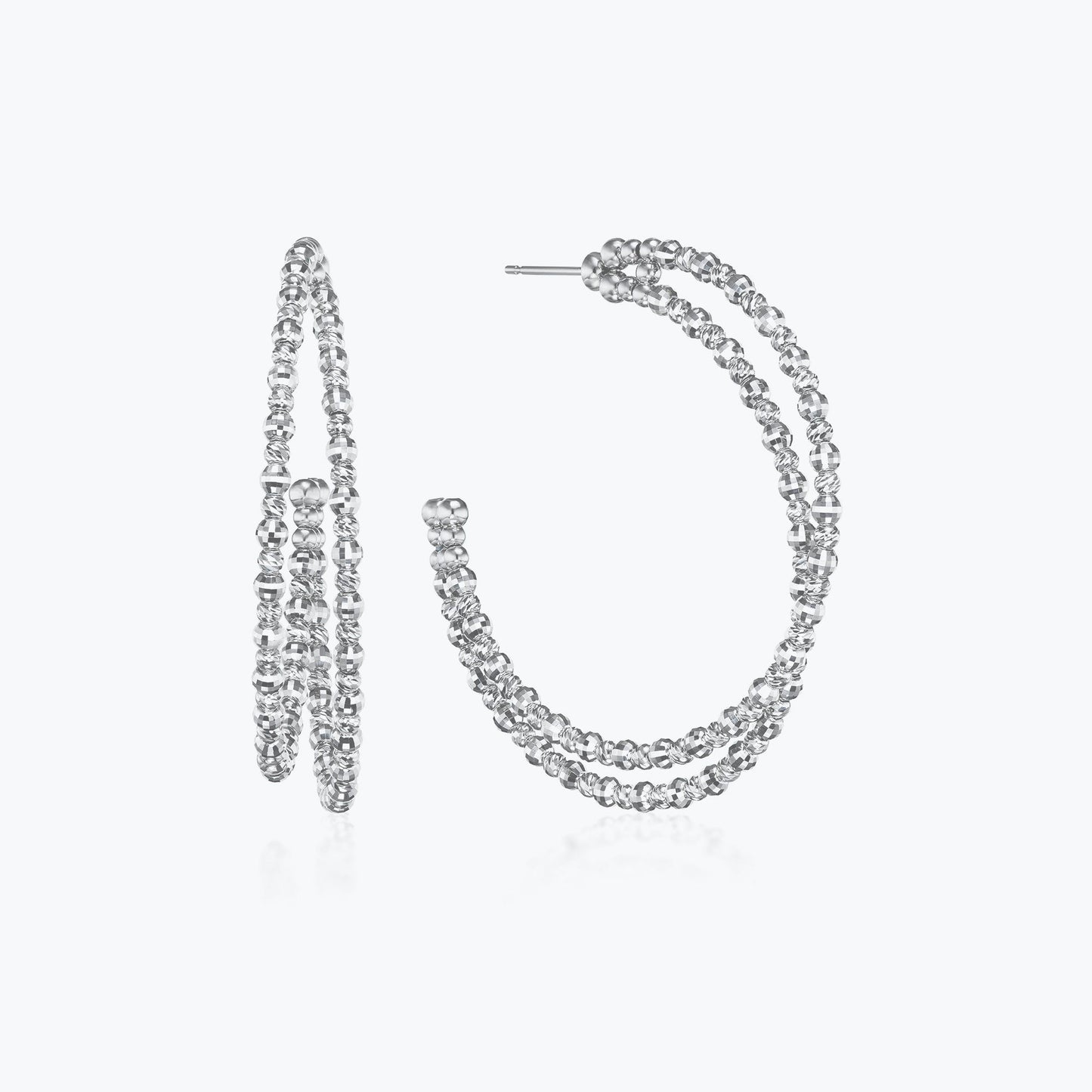 Platinum Born Crescent Hoops