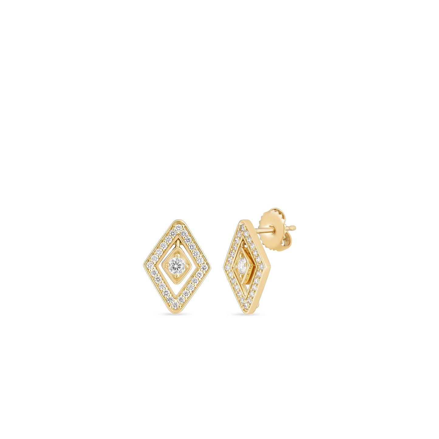 DIAMANTE DIAMOND STUD EARRINGS