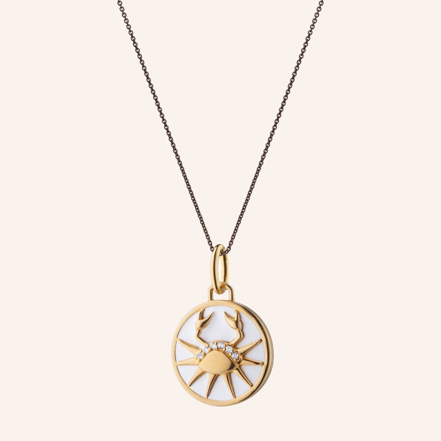 Cancer Zodiac Vermeil Pendant