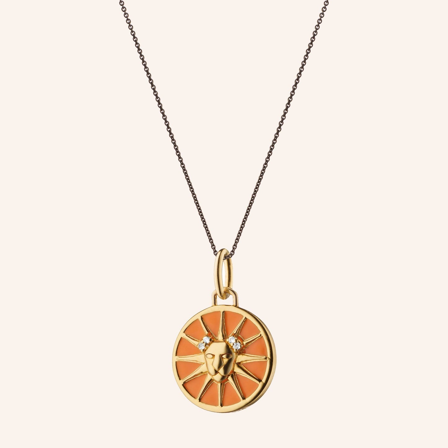 Leo Zodiac Vermeil Pendant