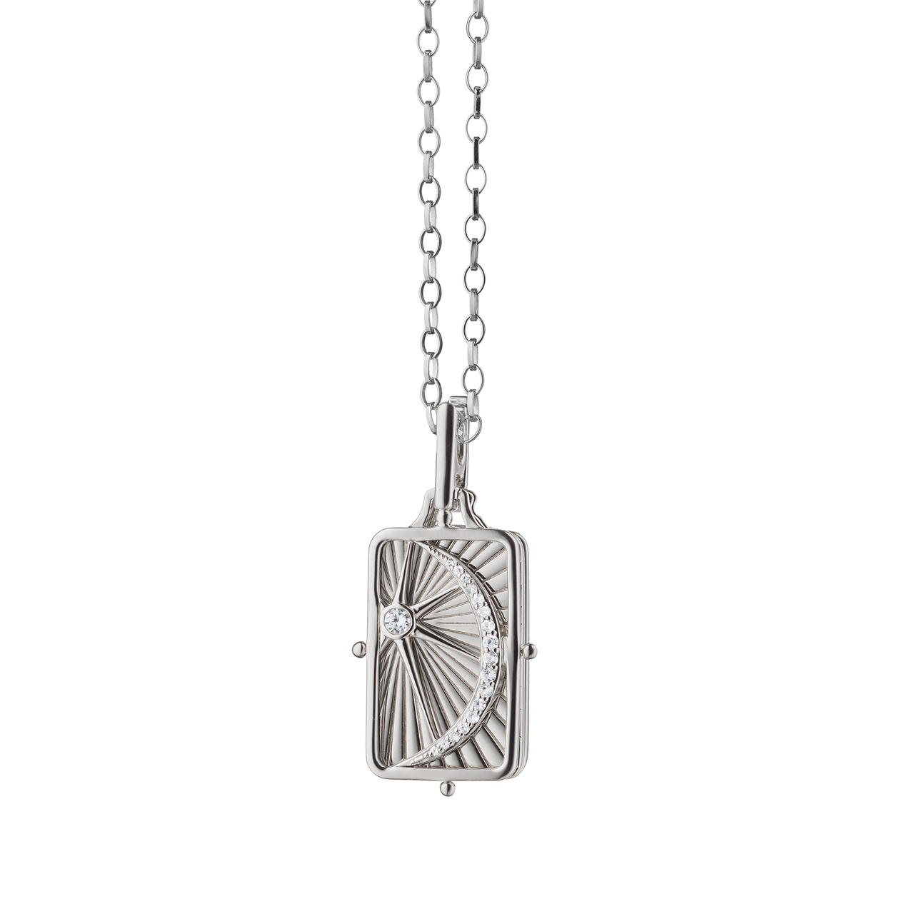 32" Silver Gate Frame Locket