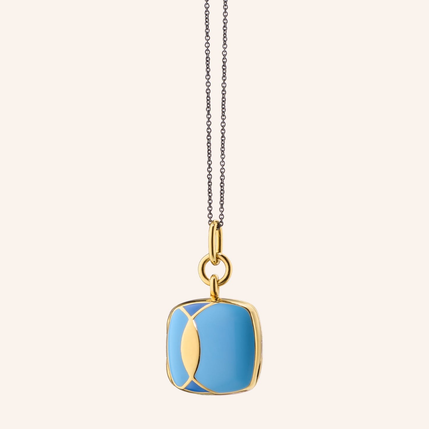 Vermeil Blue Enamel Locket