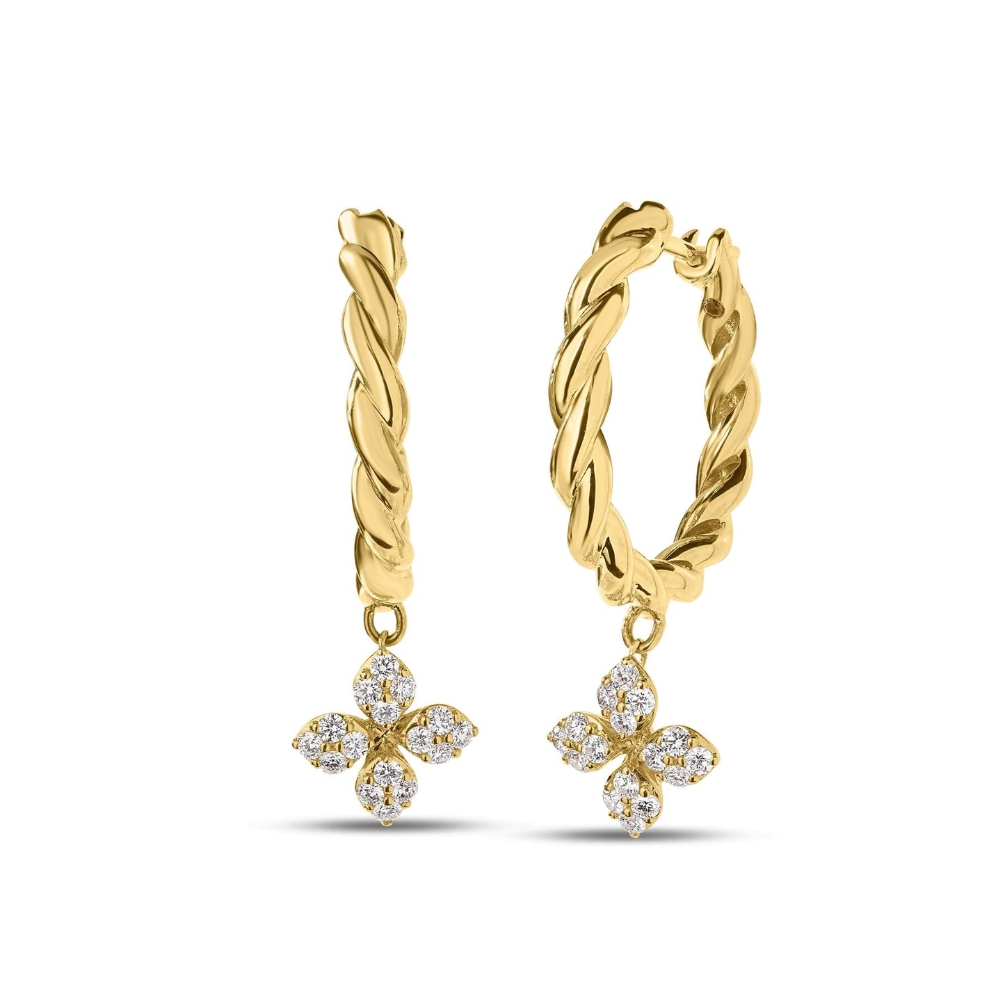 Love in Verona Twisted Flower Hoops