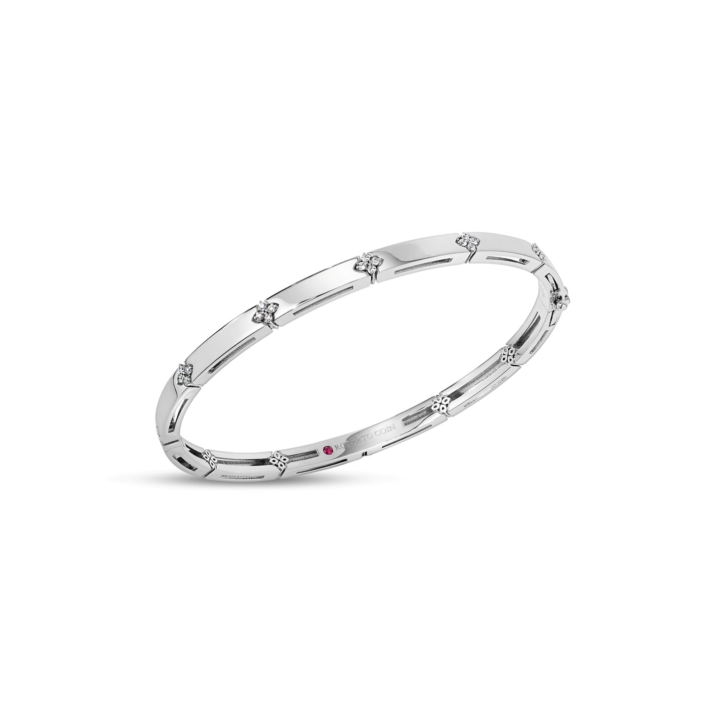 Love in Verona Slim White Gold Bangle
