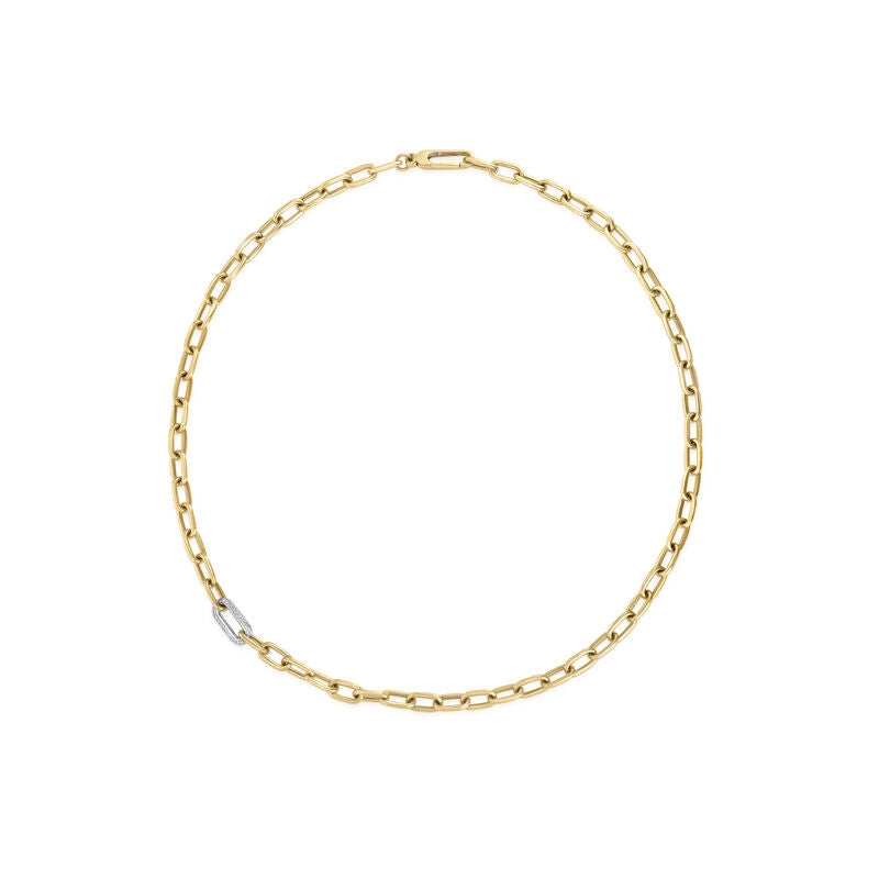 Roberto Coin 18K Oro Diamond Link Necklace