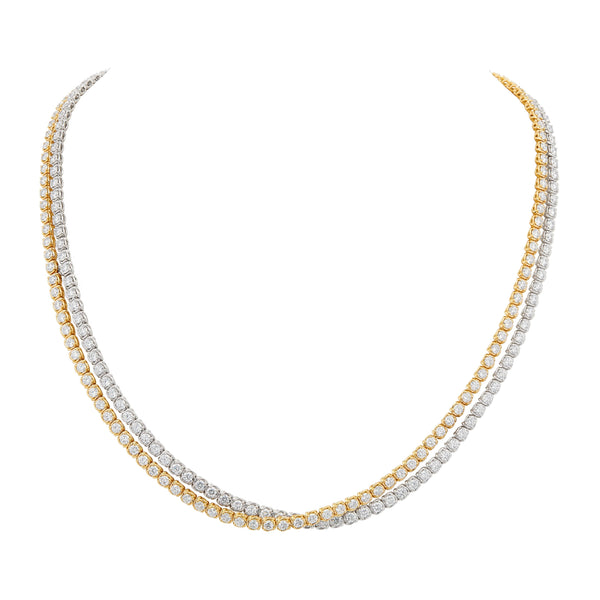 Crossover Diamond Line Necklace