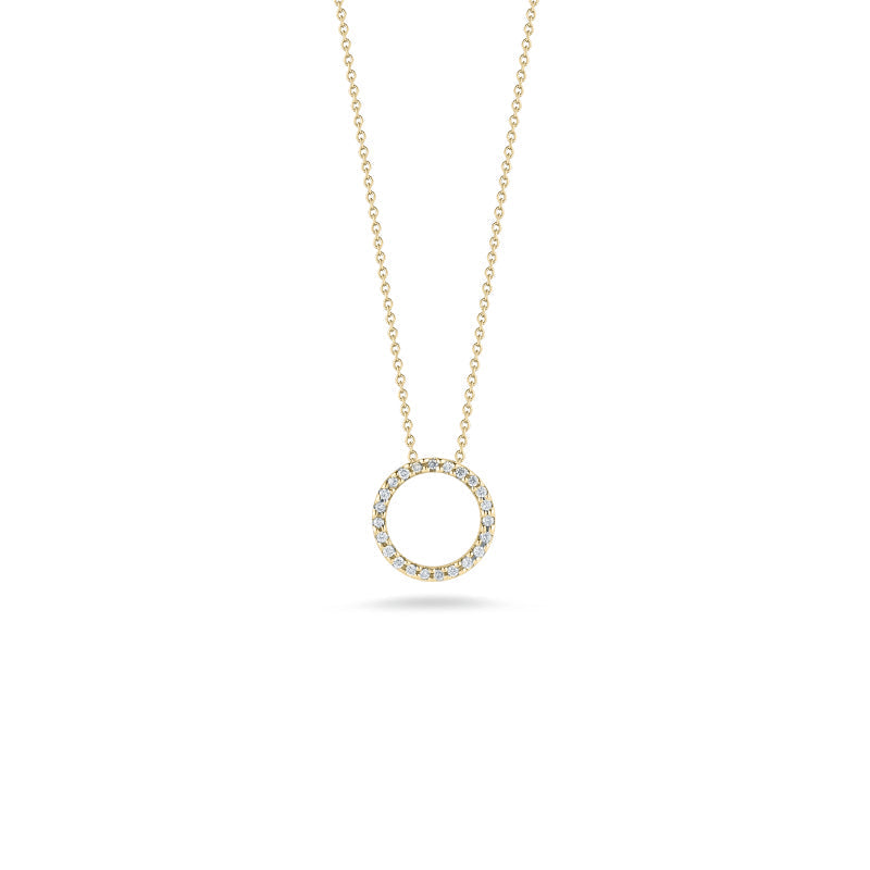 Circle Pendant With Diamonds