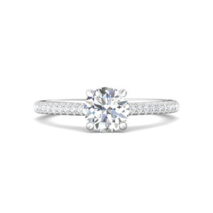 Cathedral Side Stone Engagement Ring