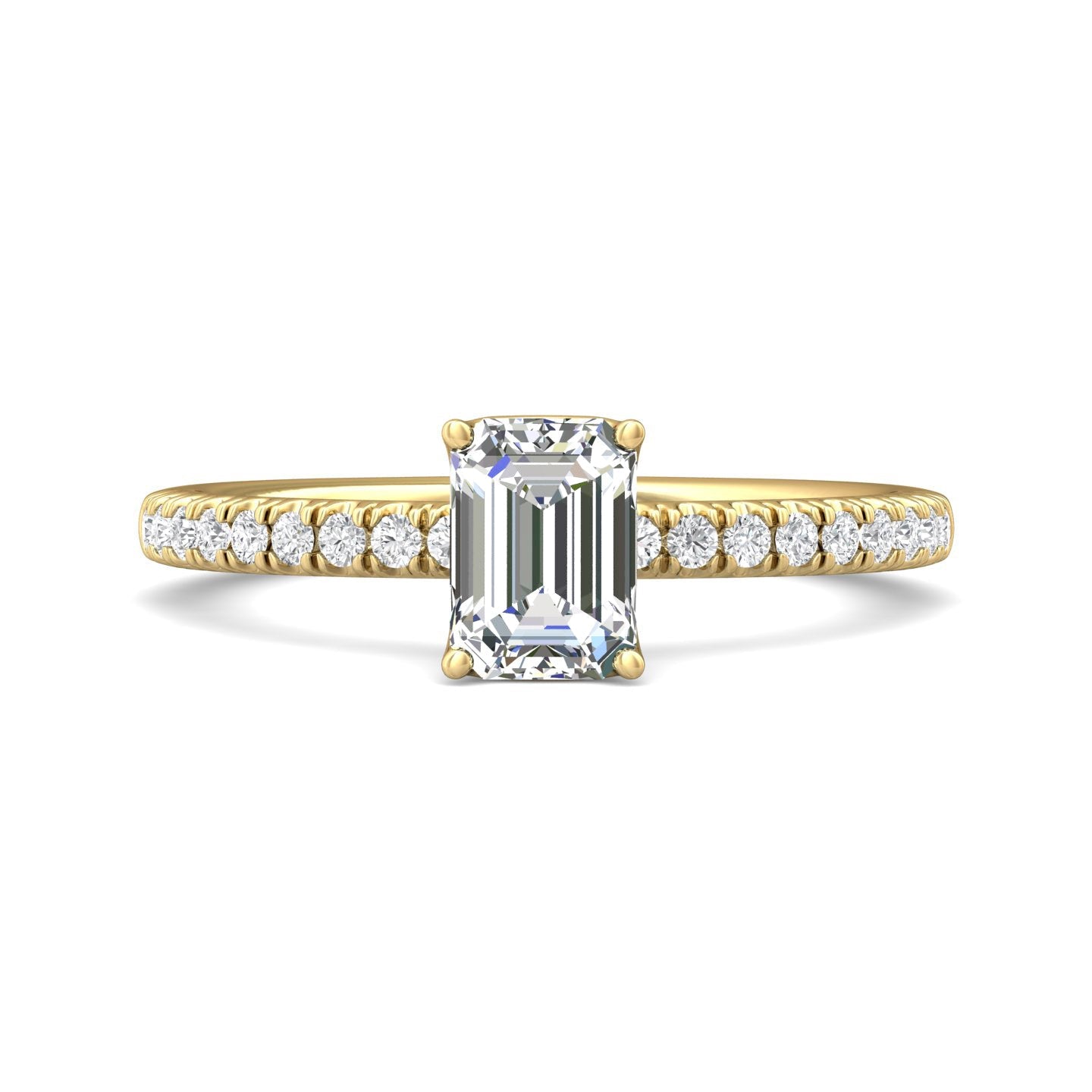 Micropave Side Stone Engagement Ring