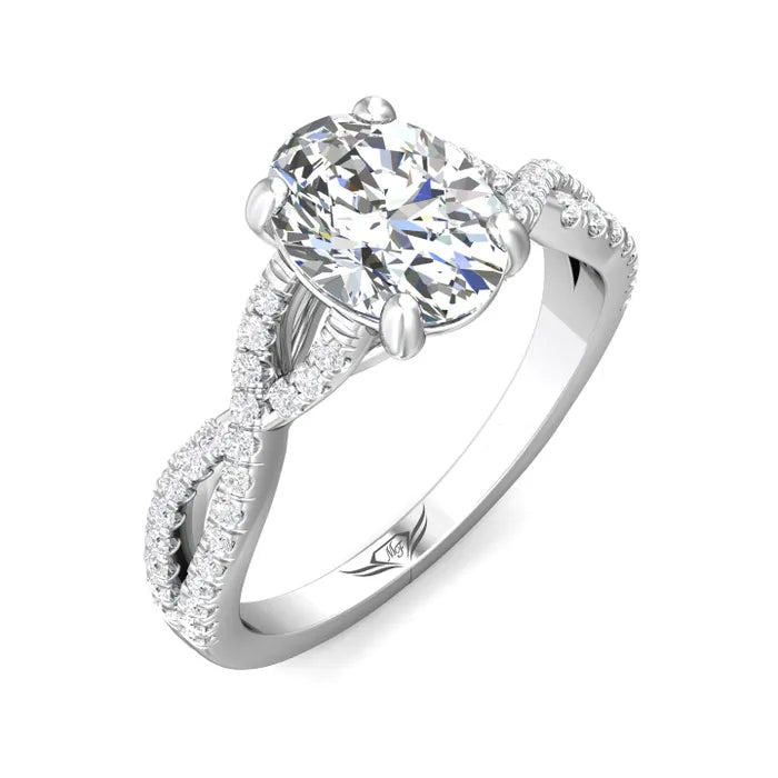 Diamond Twist Engagement Ring