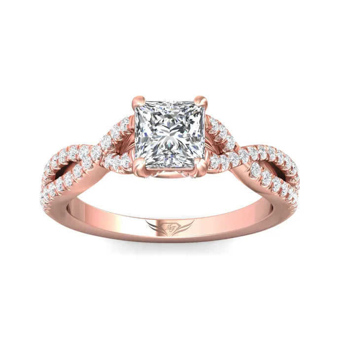 Diamond Twist Engagement Ring