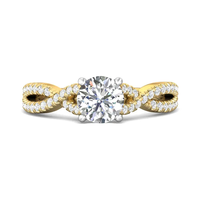 Diamond Twist Engagement Ring