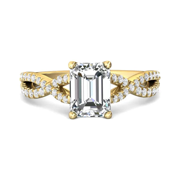 Diamond Twist Engagement Ring