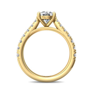 Tapered Side Stone Engagement Ring