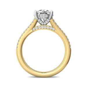 Split-Shank Side Stone Engagement Ring