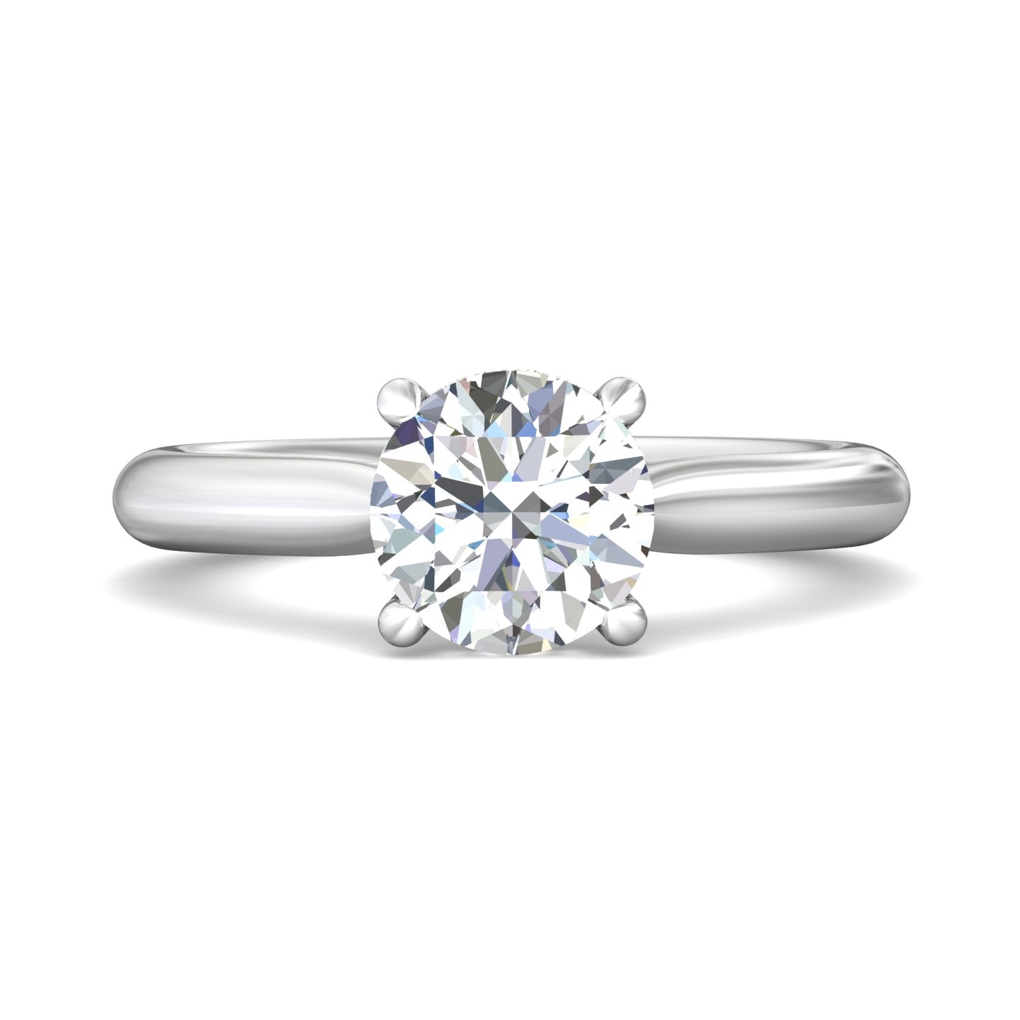 Solitaire Hidden Halo Engagement Ring