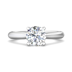 Solitaire Hidden Halo Engagement Ring
