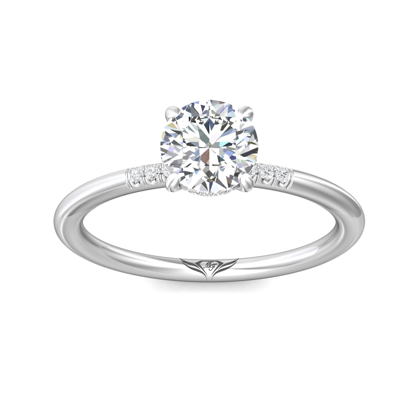 Delicate Side Stone Engagement Ring